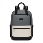 Miss Lulu London BPK2527 - Kono Funktioneller wasserabweisender Laptop-hátizsák, trendiges Design  gepolstertem Fach és mehreren praktischen Fächern - szürke és bézs