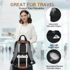 Miss Lulu London BPK2527 - Kono Funktioneller wasserabweisender Laptop-hátizsák, trendiges Design  gepolstertem Fach és mehreren praktischen Fächern - szürke és bézs