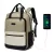Miss Lulu London BPK2527 - Kono Funktioneller wasserabweisender Laptop-hátizsák, trendiges Design  gepolstertem Fach és mehreren praktischen Fächern - Khaki és bézs