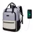 Miss Lulu London BPK2527 - Kono Funktioneller wasserabweisender Laptop-hátizsák, trendiges Design  gepolstertem Fach és mehreren praktischen Fächern - Lila és bézs