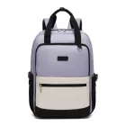 Miss Lulu London BPK2527 - Kono Funktioneller wasserabweisender Laptop-hátizsák, trendiges Design  gepolstertem Fach és mehreren praktischen Fächern - Lila és bézs
