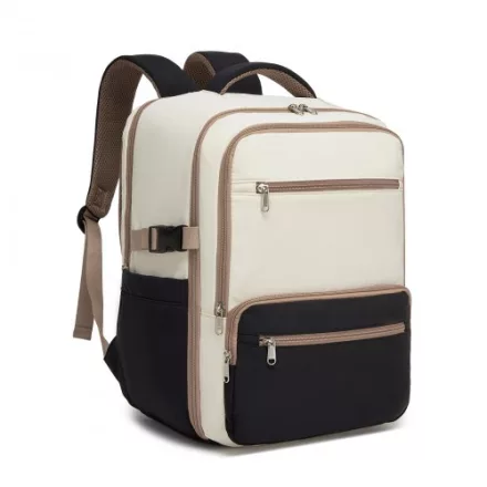 Miss Lulu London BPK2529 - Kono Kompakter 15,6" Laptop-utazótáska - 40x30x20cm,  unter den Sitz,  gurulós táska-tok - bézs és fekete