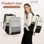 Miss Lulu London BPK2529 - Kono Kompakter 15,6" Laptop-utazótáska - 40x30x20cm,  unter den Sitz,  gurulós táska-tok - bézs és fekete