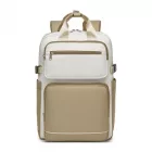 Miss Lulu London BPK2530 - Kono Geräumiger, wasserabweisender Laptop-hátizsák  Reisen és Pendeln - Gepolsterter Laptop-Fach  15,6", Reflektorstreifen - bézs és Khaki