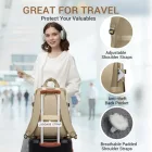 Miss Lulu London BPK2530 - Kono Geräumiger, wasserabweisender Laptop-hátizsák  Reisen és Pendeln - Gepolsterter Laptop-Fach  15,6", Reflektorstreifen - bézs és Khaki