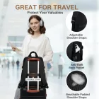 Miss Lulu London BPK2530 - Kono Geräumiger, wasserabweisender Laptop-hátizsák  Reisen és Pendeln - Gepolsterter Laptop-Fach  15,6", Reflektorstreifen - fekete