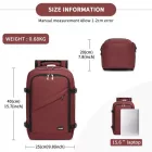 Miss Lulu London BPK2531S - Vielseitiger Business-hátizsák - Passend  15,6" Laptops, ideal  Arbeit, Reisen és den täglichen Pendelverkehr - Burgund