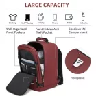 Miss Lulu London BPK2531S - Vielseitiger Business-hátizsák - Passend  15,6" Laptops, ideal  Arbeit, Reisen és den täglichen Pendelverkehr - Burgund