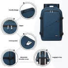Miss Lulu London BPK2531S - Vielseitiger Business-hátizsák - Passend  15,6" Laptops, ideal  Arbeit, Reisen és den täglichen Pendelverkehr - Marineblau