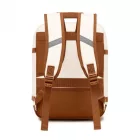Miss Lulu London BPK2565 - Kono Colourblock-Kabinenrucksack 40×30×20 - geräumig, Clamshell-Öffnung, 15,6″-laptopzseb, bereit  Reise & Pendeln - bézs/barna