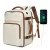 Miss Lulu London BPK2601- Kono Kabinen-utazótáska 40×20×30 cm – Wasserabweisend, Mehrere tartó, párnázott laptopzseb, Diebstahlsicher, kézipoggyász-Táska - bézs és barna