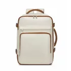 Miss Lulu London BPK2601- Kono Kabinen-utazótáska 40×20×30 cm – Wasserabweisend, Mehrere tartó, párnázott laptopzseb, Diebstahlsicher, kézipoggyász-Táska - bézs és barna