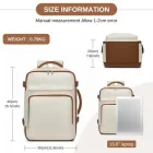 Miss Lulu London BPK2601- Kono Kabinen-utazótáska 40×20×30 cm – Wasserabweisend, Mehrere tartó, párnázott laptopzseb, Diebstahlsicher, kézipoggyász-Táska - bézs és barna