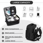 Miss Lulu London BPK2601- Kono Kabinen-utazótáska 40×20×30 cm – Wasserabweisend, Mehrere tartó, párnázott laptopzseb, Diebstahlsicher, kézipoggyász-Táska - fekete