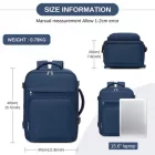 Miss Lulu London BPK2601- Kono Kabinen-utazótáska 40×20×30 cm – Wasserabweisend, Mehrere tartó, párnázott laptopzseb, Diebstahlsicher, kézipoggyász-Táska - Marineblau