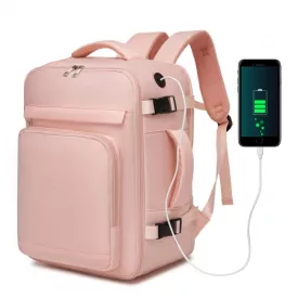   Miss Lulu London BPK2601- Kono Kabinen-utazótáska 40×20×30 cm – Wasserabweisend, Mehrere tartó, párnázott laptopzseb, Diebstahlsicher, kézipoggyász-Táska - rózsaszín