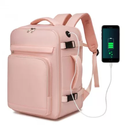 Miss Lulu London BPK2601- Kono Kabinen-utazótáska 40×20×30 cm – Wasserabweisend, Mehrere tartó, párnázott laptopzseb, Diebstahlsicher, kézipoggyász-Táska - rózsaszín