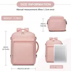 Miss Lulu London BPK2601- Kono Kabinen-utazótáska 40×20×30 cm – Wasserabweisend, Mehrere tartó, párnázott laptopzseb, Diebstahlsicher, kézipoggyász-Táska - rózsaszín