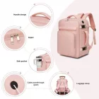 Miss Lulu London BPK2601- Kono Kabinen-utazótáska 40×20×30 cm – Wasserabweisend, Mehrere tartó, párnázott laptopzseb, Diebstahlsicher, kézipoggyász-Táska - rózsaszín