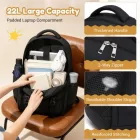 Miss Lulu London BPK2605 - KONO Robuster Wasserabweisender Kinderrucksack  Gepolstertem laptopzseb és Mehreren táska   Schule - fekete