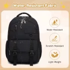 Miss Lulu London BPK2605 - KONO Robuster Wasserabweisender Kinderrucksack  Gepolstertem laptopzseb és Mehreren táska   Schule - fekete
