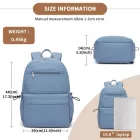 Miss Lulu London BPK2606 - KONO Stylischer Einfarbiger Freizeitrucksack  Schule és Wochenendausflüge  Mehreren táska - kék