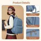 Miss Lulu London BPK2606 - KONO Stylischer Einfarbiger Freizeitrucksack  Schule és Wochenendausflüge  Mehreren táska - kék