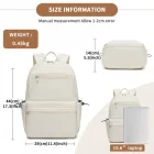 Miss Lulu London BPK2606 - KONO Stylischer Einfarbiger Freizeitrucksack  Schule és Wochenendausflüge  Mehreren táska - bézs