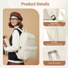 Miss Lulu London BPK2606 - KONO Stylischer Einfarbiger Freizeitrucksack  Schule és Wochenendausflüge  Mehreren táska - bézs