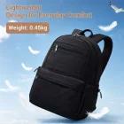 Miss Lulu London BPK2606 - KONO Stylischer Einfarbiger Freizeitrucksack  Schule és Wochenendausflüge  Mehreren táska - fekete