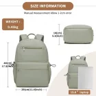 Miss Lulu London BPK2606 - KONO Stylischer Einfarbiger Freizeitrucksack  Schule és Wochenendausflüge  Mehreren táska - zöld