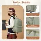 Miss Lulu London BPK2606 - KONO Stylischer Einfarbiger Freizeitrucksack  Schule és Wochenendausflüge  Mehreren táska - zöld