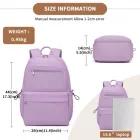 Miss Lulu London BPK2606 - KONO Stylischer Einfarbiger Freizeitrucksack  Schule és Wochenendausflüge  Mehreren táska - Lila