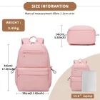 Miss Lulu London BPK2606 - KONO Stylischer Einfarbiger Freizeitrucksack  Schule és Wochenendausflüge  Mehreren táska - rózsaszín