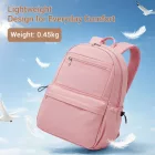 Miss Lulu London BPK2606 - KONO Stylischer Einfarbiger Freizeitrucksack  Schule és Wochenendausflüge  Mehreren táska - rózsaszín