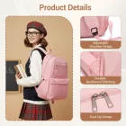 Miss Lulu London BPK2606 - KONO Stylischer Einfarbiger Freizeitrucksack  Schule és Wochenendausflüge  Mehreren táska - rózsaszín