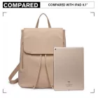 Miss Lulu London BPM2427 - Miss Lulu Stylischer hátizsák  műbőr - Sicherer Tagesrucksack  Magnetverschluss, divatos -bőr utazótáska - bézs