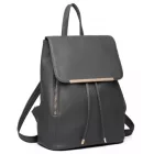 Miss Lulu London BPM2427 - Miss Lulu Stylischer hátizsák  műbőr - Sicherer Tagesrucksack  Magnetverschluss, divatos -bőr utazótáska - fekete