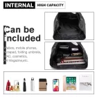 Miss Lulu London BPM2427 - Miss Lulu Stylischer hátizsák  műbőr - Sicherer Tagesrucksack  Magnetverschluss, divatos -bőr utazótáska - fekete