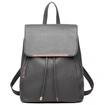 Miss Lulu London BPM2427 - Miss Lulu Stylischer hátizsák  műbőr - Sicherer Tagesrucksack  Magnetverschluss, divatos -bőr utazótáska - szürke