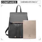 Miss Lulu London BPM2427 - Miss Lulu Stylischer hátizsák  műbőr - Sicherer Tagesrucksack  Magnetverschluss, divatos -bőr utazótáska - szürke