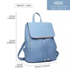Miss Lulu London BPM2427 - Miss Lulu Stylischer hátizsák  műbőr - Sicherer Tagesrucksack  Magnetverschluss, divatos -bőr utazótáska - kék