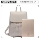 Miss Lulu London BPM2427 - Miss Lulu Stylischer hátizsák  műbőr - Sicherer Tagesrucksack  Magnetverschluss, divatos -bőr utazótáska - világos szürke
