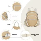 Miss Lulu London BPM2453 - Miss Lulu Umwandelbare Quertasche  -bőr - Leichter Diebstahlsicherer Tagesrucksack  mehreren táska - sárga