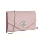 Miss Lulu London CLM2458 - Miss Lulu elegáns estélyi Táska Clutch  gefälschtem bőr  Kristallblume és abnehmbarer Kettenriemen - rózsaszín