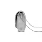 Miss Lulu London CLM2459 - Miss Lulu Női-Glitzer-Enveloppe-Táska Clutch  V-Metallbesatz és abnehmbarer Kettenriemen - ezüst