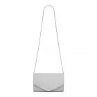 Miss Lulu London CLM2459 - Miss Lulu Női-Glitzer-Enveloppe-Táska Clutch  V-Metallbesatz és abnehmbarer Kettenriemen - ezüst