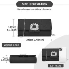 Miss Lulu London CLM2461 - Miss Lulu Glitzer Abendclutch  Kristallverzierung és abnehmbarer Kettenriemen - Elegane Quertasche vagy táska - fekete