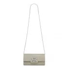 Miss Lulu London CLM2461 - Miss Lulu Glitzer Abendclutch  Kristallverzierung és abnehmbarer Kettenriemen - Elegane Quertasche vagy táska - arany