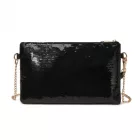 Miss Lulu London CLS2512 - Glam Sparkle Pailletten-Abendclutch-schlank, schimmernd, Handgelenk & táska – fekete
